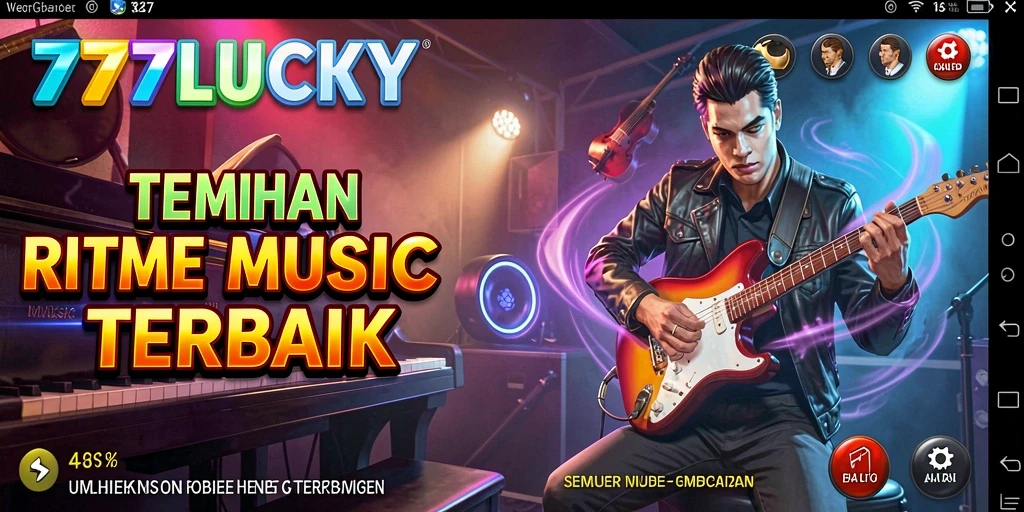 Gameplay seru dengan berbagai lagu dalam aplikasi 777LUCKY.
