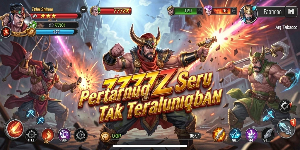 Tampilan gameplay 777ZX menampilkan aksi pertarungan yang mendebarkan.