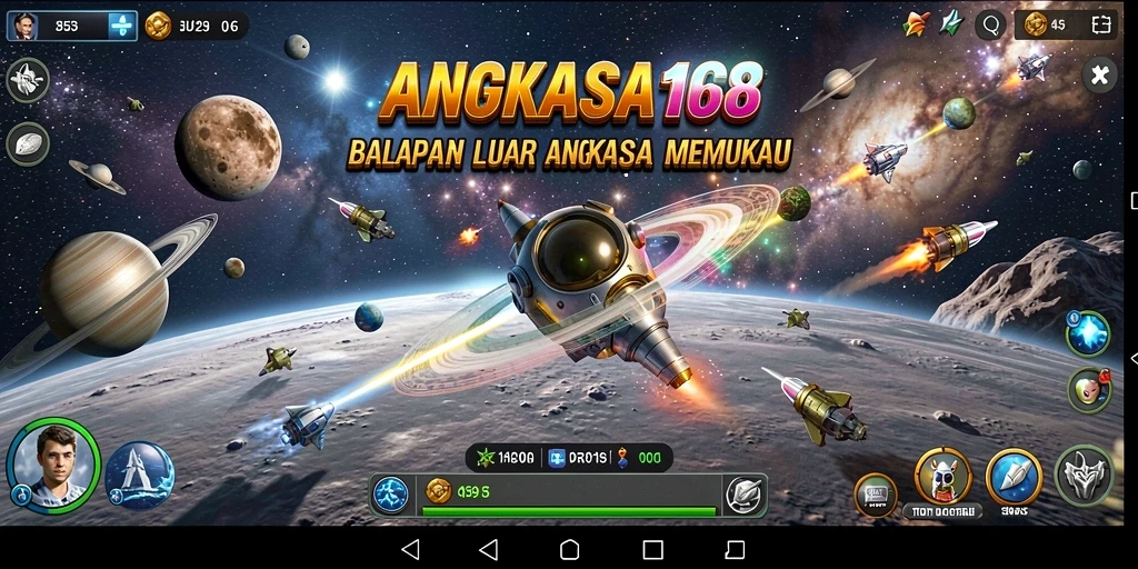 Gameplay seru balapan luar angkasa di ANGKASA168.