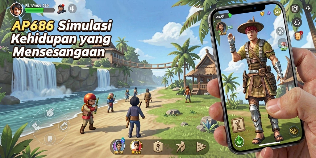Tampilan gameplay simulasi kehidupan yang realistis dan menyenangkan.