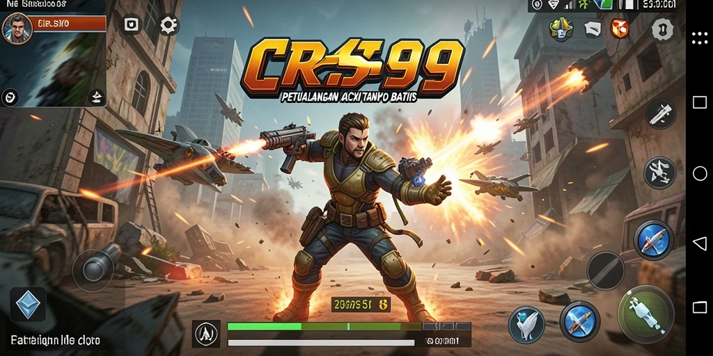Tampilan aksi gameplay seru dan menegangkan dalam CRS99.