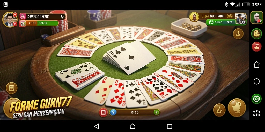 Tampilan menarik gameplay Gaple yang seru di FORWIN77.