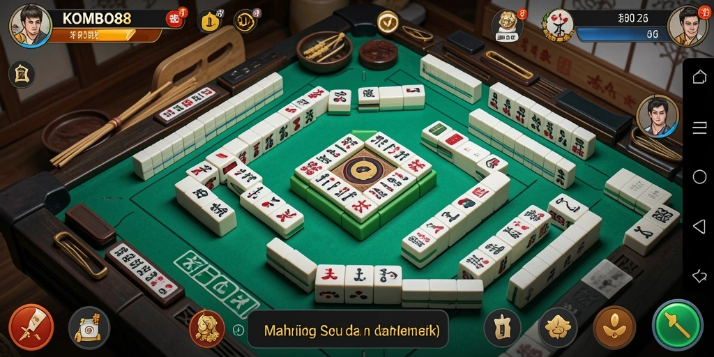 Tampilan gameplay seru di KOMBO88 dengan elemen Mahjong yang menarik.