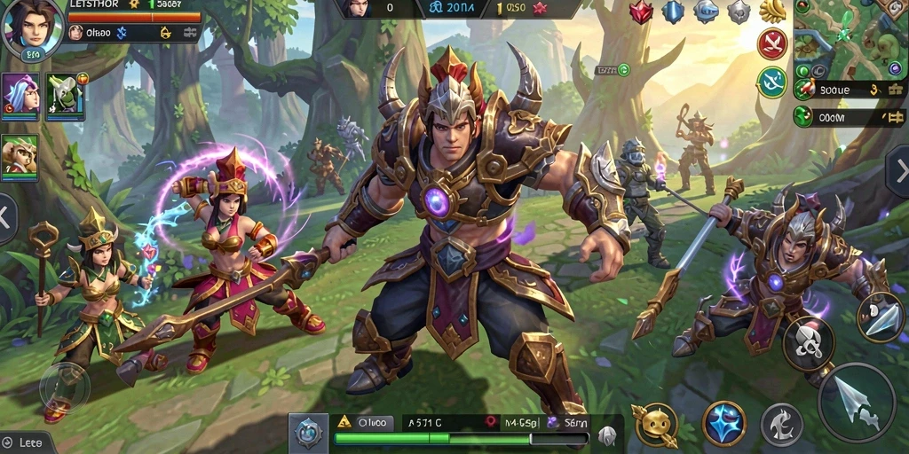 Tampilan gameplay LETSTHOR yang memukau dengan aksi pertempuran seru.