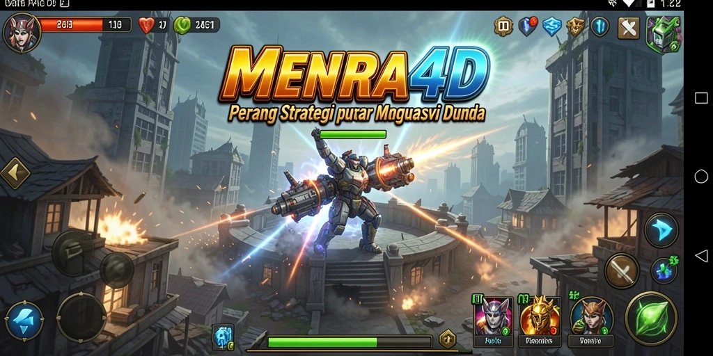 Tampilan menakjubkan dari gameplay strategi di MENARA4D.