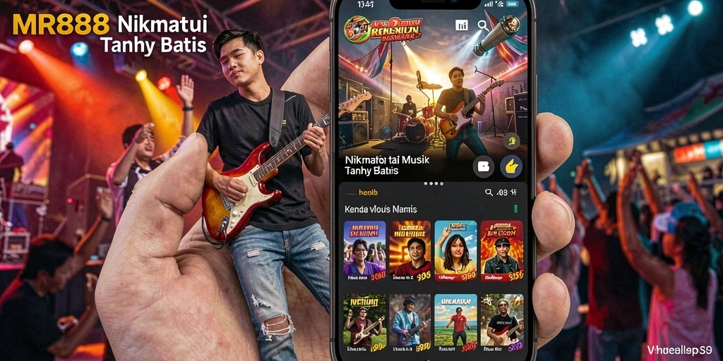 Tangkapan layar MR888 menunjukkan pengalaman mendengarkan musik yang seru.