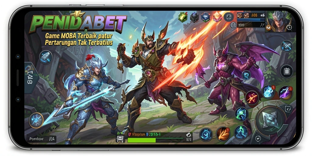 Screenshot gameplay PENIDABET yang menunjukkan pertarungan tim yang intens.
