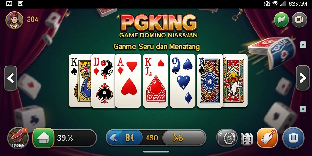 Tampilan gameplay PGKING yang mendebarkan saat bermain Domino.