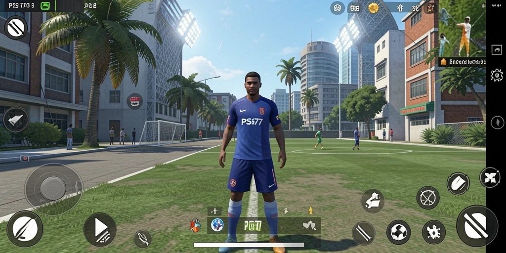 Screenshot utama PSG77 menampilkan gameplay simulasi yang mendetail.