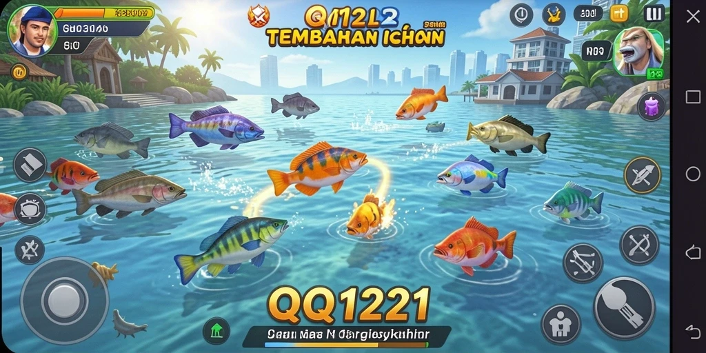 Tampilan gameplay seru dalam QQ1221 Tembak Ikan.