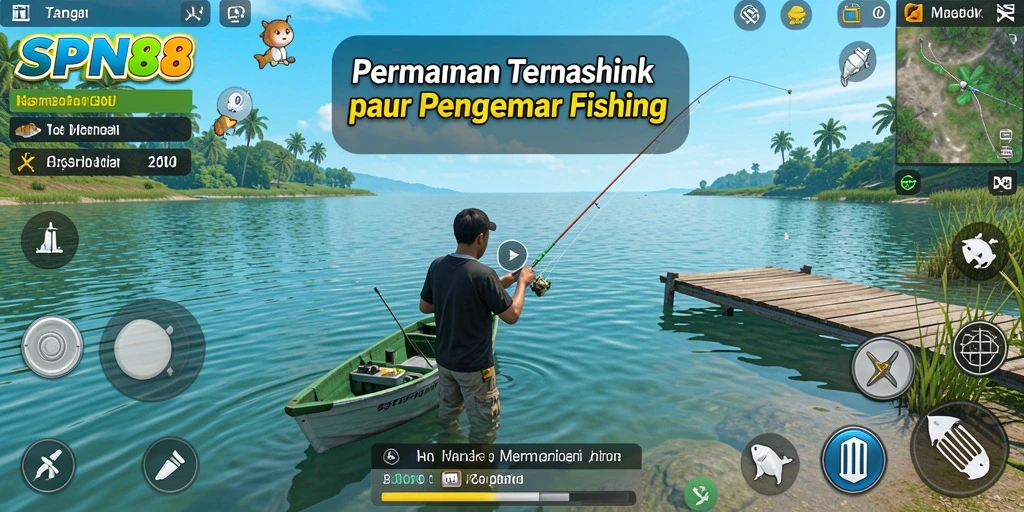 Screenshot gameplay SPN88 menunjukkan keseruan memancing yang mendebarkan.