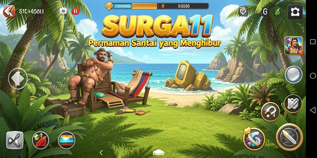 Tampilan gameplay SURGA11 yang penuh warna dan menyenangkan.