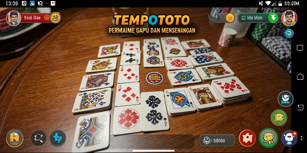 Screenshot permainan Gaple TEMPOTOTO yang menarik dan interaktif.