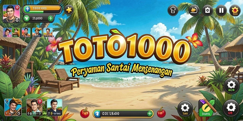 Tampilan menarik dari gameplay TOTO1000 yang penuh warna.