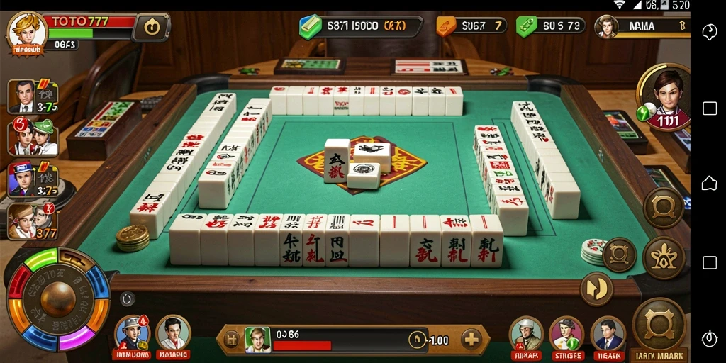 Screenshot utama TOTO777 menampilkan gameplay Mahjong yang menarik.