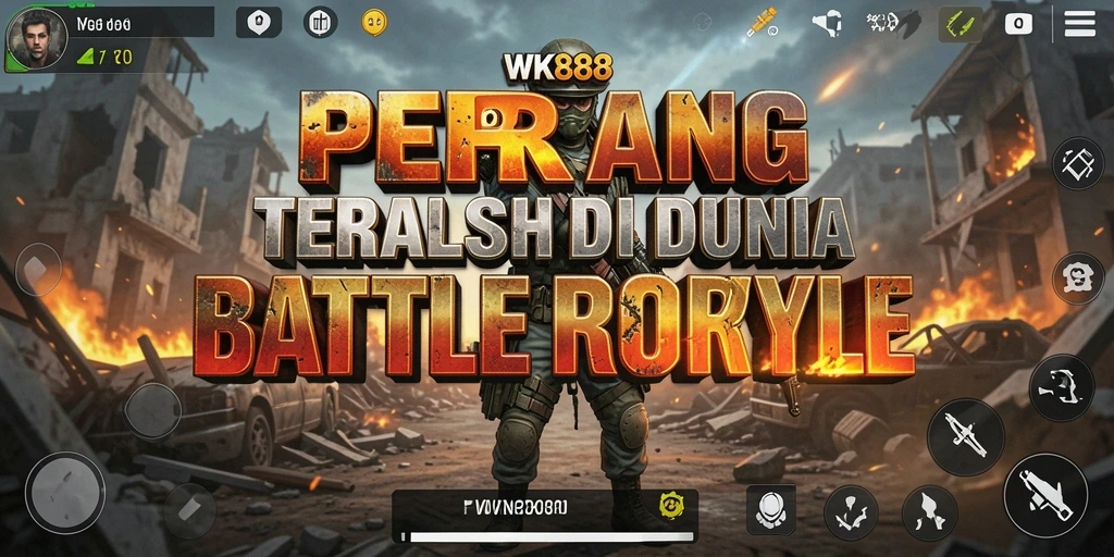 Tangkapan layar menampilkan aksi mendebarkan gameplay Battle Royale di WK888.