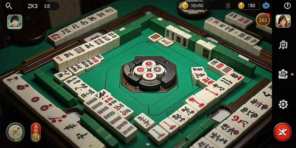 Tampilan gameplay Mahjong yang menantang dan menyenangkan di ZK3.